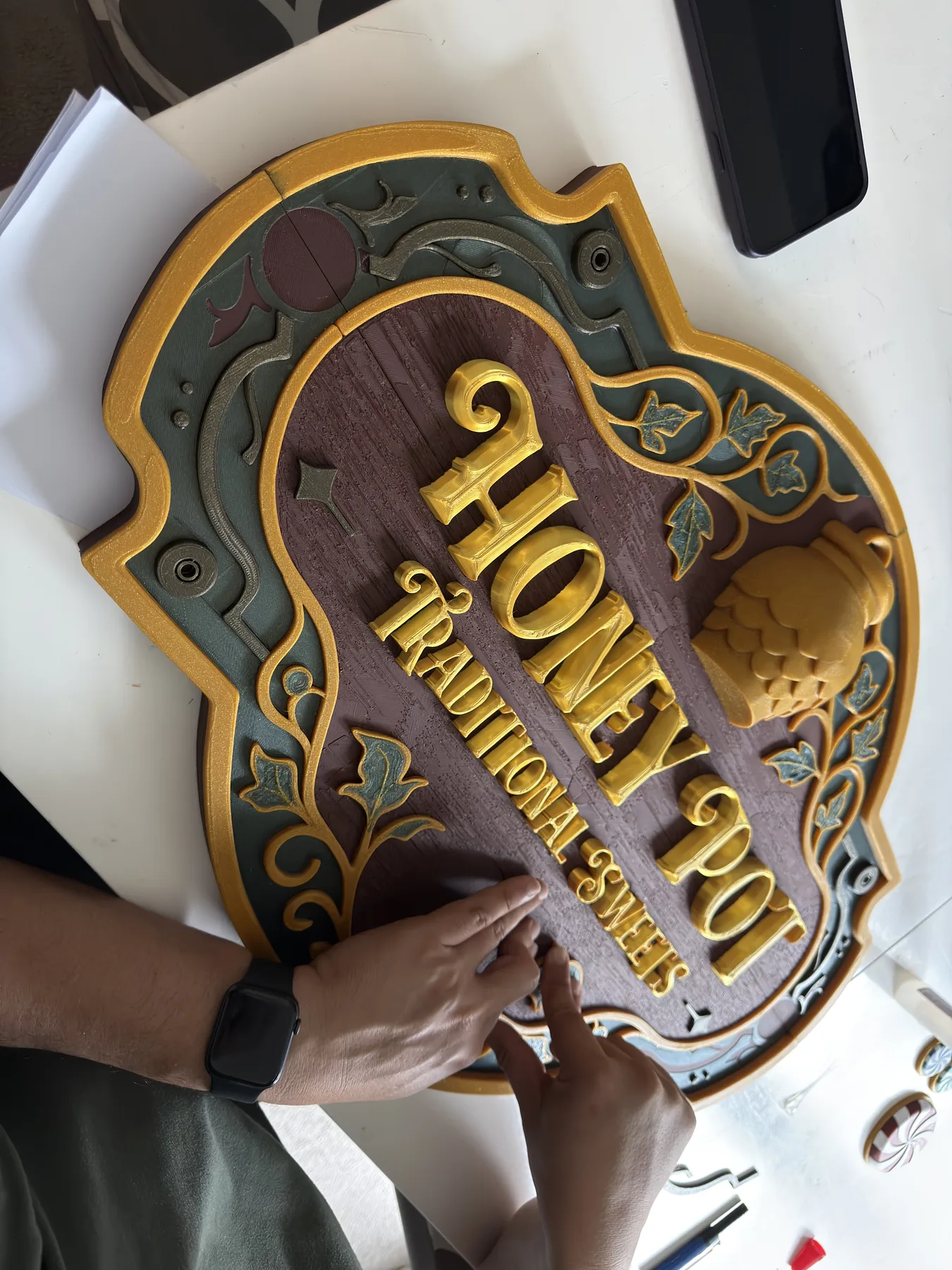 Custom 3D printed and finished personalised sign