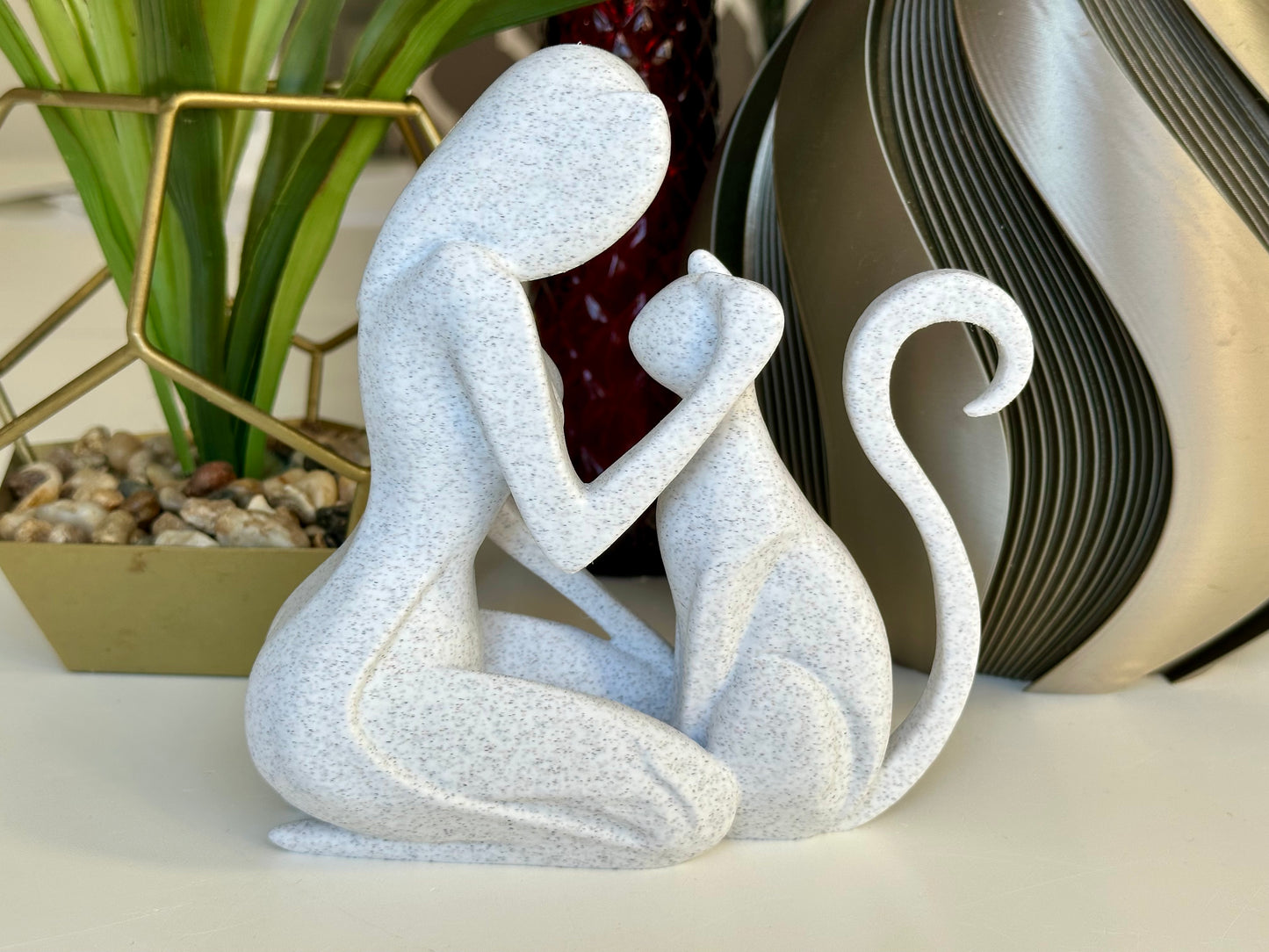 Cat Love Sculpture