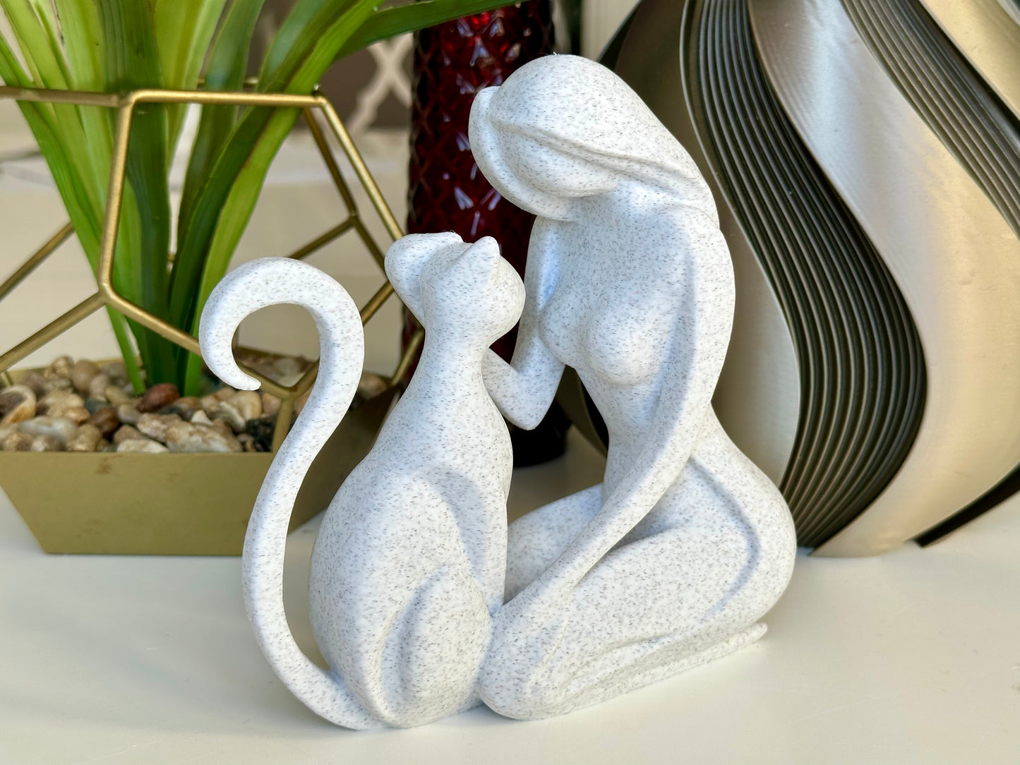 Cat Love Sculpture