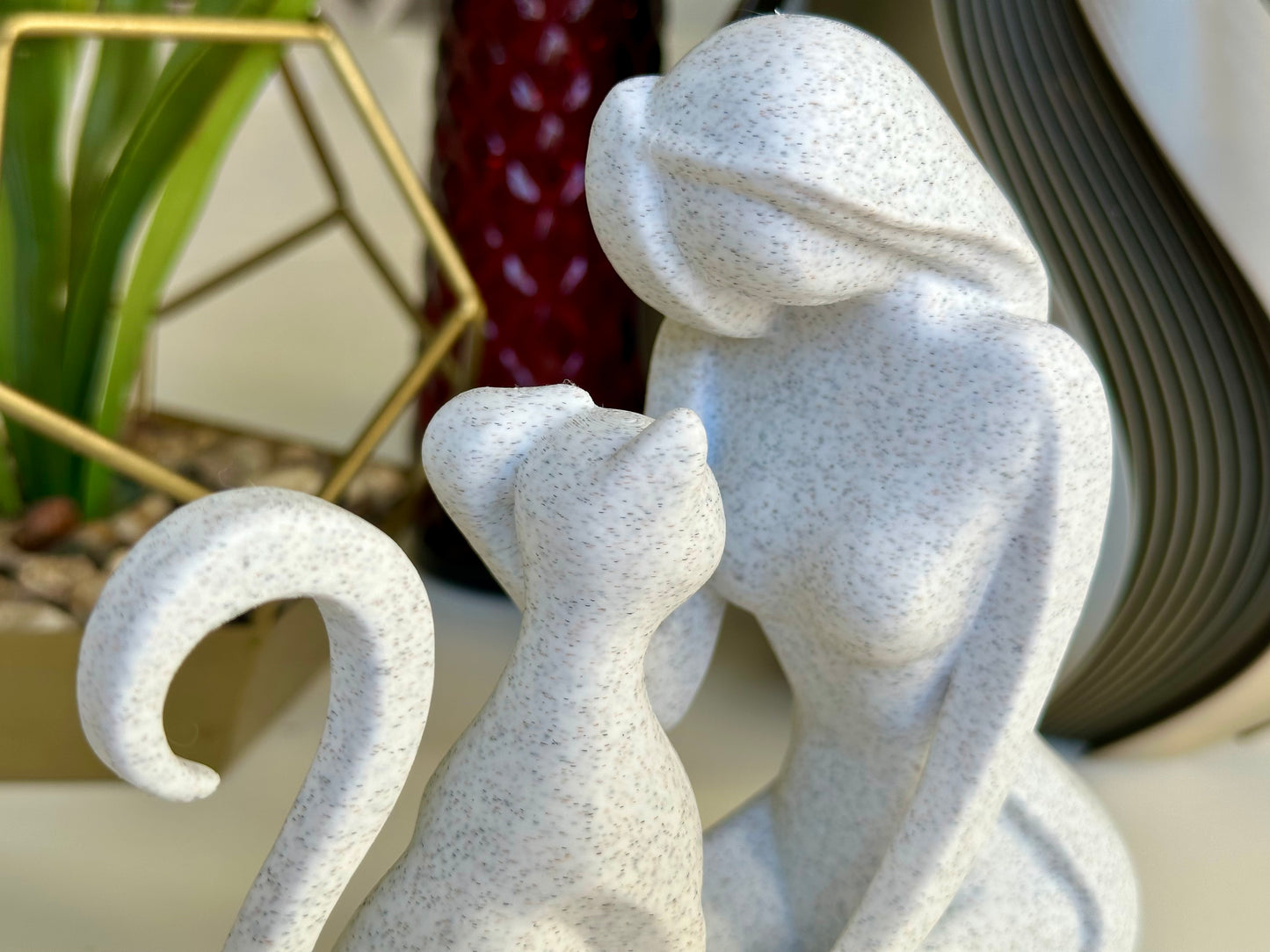 Cat Love Sculpture